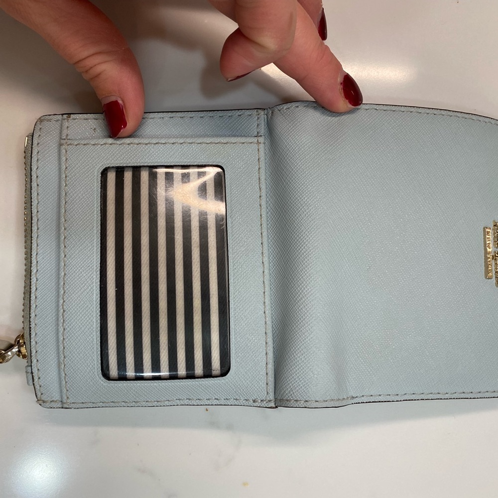 Kate Spade Wallet- light blue, used, like new- the perfect size! - Picture 6 of 8